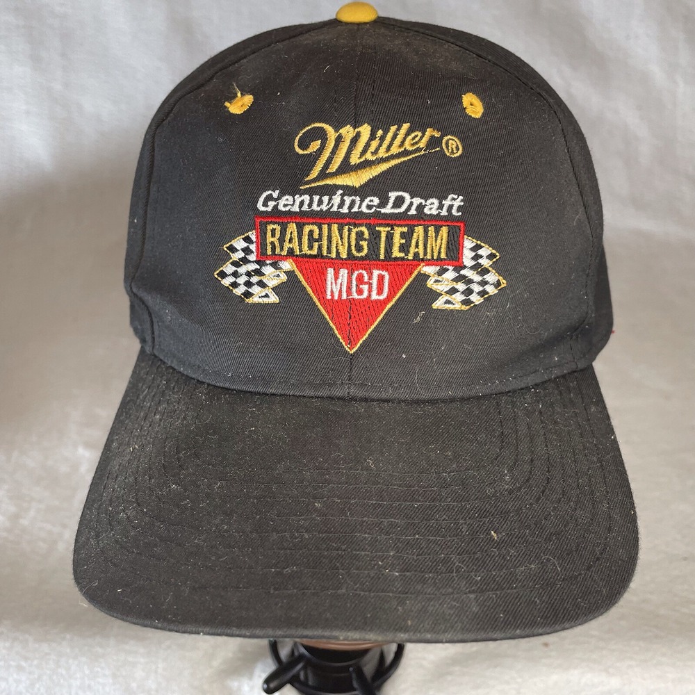 Rusty Wallace Nascar Miller Genuine Draft Racing Team Black Yellow Snapback Hat